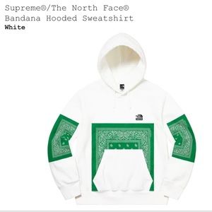 SOLD!!!!!NWT Supreme / The North Face Bandana Hooded Sweatshirt - Green